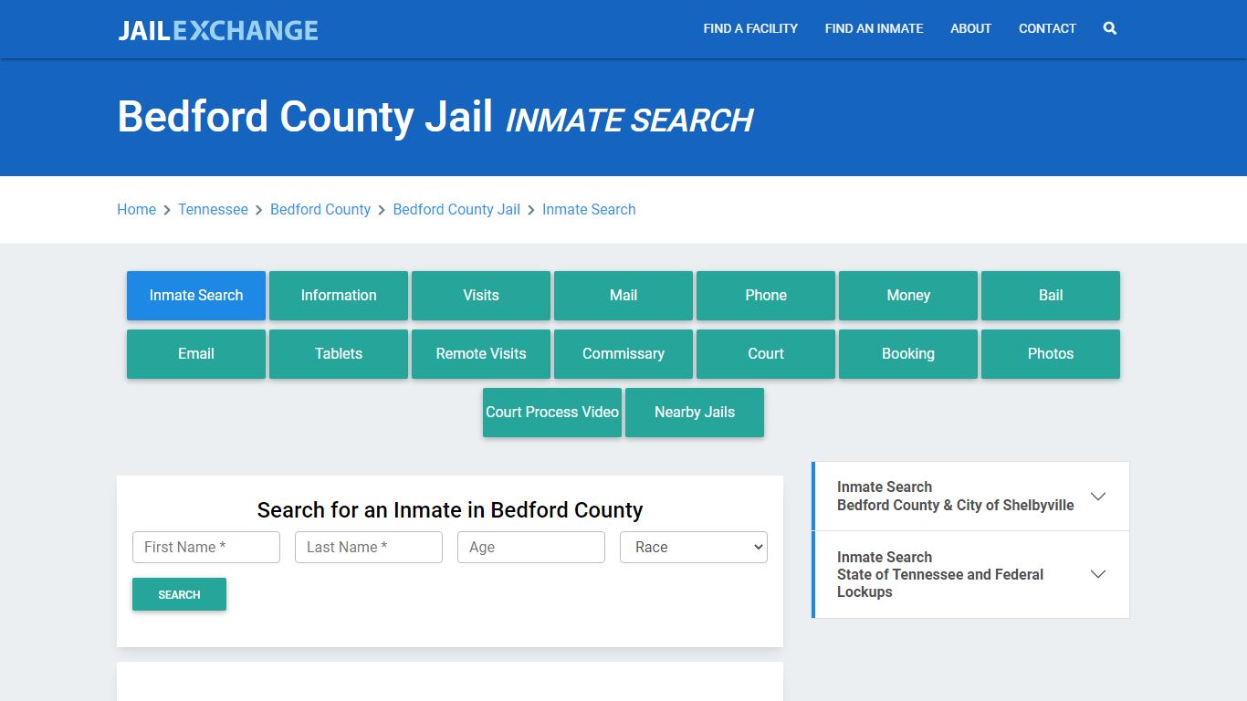 Bedford County Jail, TN Inmate Search: Roster & Mugshots